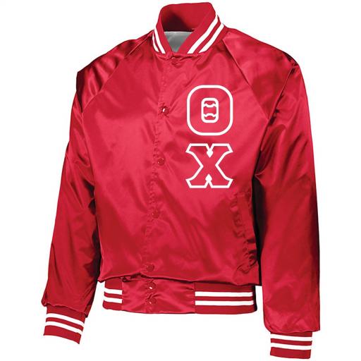 Fraternity & Sorority SATIN COACH JACKET WITH STRIPES