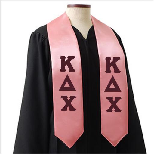 GRADUATION STOLE PRESSED ON GREEK LETTERS