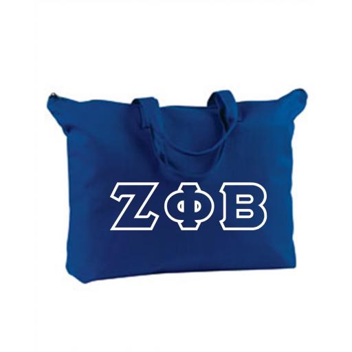 Sorority LARGE CANVAS BAG WITH ZIPPER CLOSURE