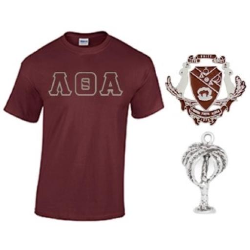 Lambda Theta Alpha Crossing Package Tee Shirt, Crest Pin, Palm Charm (copy)